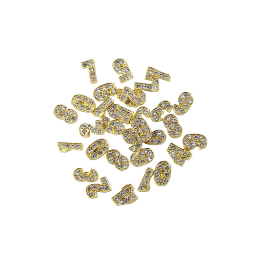 Number Charms Gold (0-9)